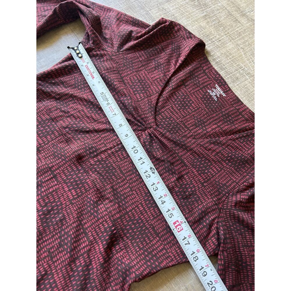 Toad & Co Rosalinda Dress Womens L Organic Cotton Tencel A-Line Geometric Red - Picture 8 of 13